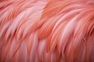 AI generated Flamingo Feather background. AI Generated photo