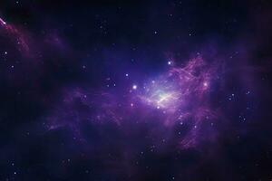AI generated Purple Galaxy space stars in Outer Space. AI Generated photo