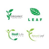 Leaf logo vector template element symbol design