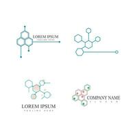 Molecule logo vector symbol template