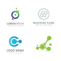 Molecule logo vector symbol template