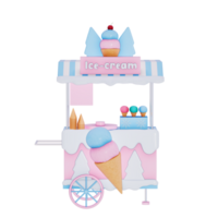 Navidad carnaval invierno tema 3d, palomitas de maiz carro con suave pastel matices , palomitas de maiz bolso , pastel estilo. png