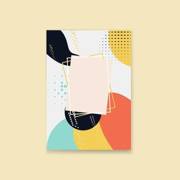 Abstract background with geometric shapes and place for text. Vector illustration