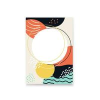 Abstract cover design template. Minimal geometric background in Memphis style . Vector illustration.