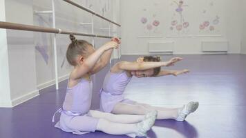 schattig weinig ballerina's uitrekken samen Bij dansen school- samen video