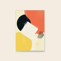 Abstract cover design template. Minimal geometric background in Memphis style . Vector illustration