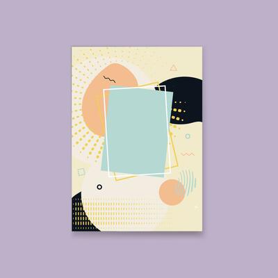 Abstract cover design template. Minimal geometric background in Memphis style . Vector illustration