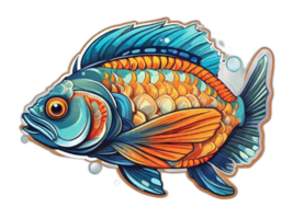 ai generiert Fisch Farbe, Fisch Neon, Fisch Design, bunt Fisch, Angeln png