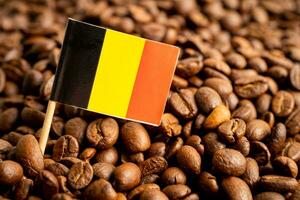 Germany flag on coffee bean, import export trade online commerce concept. photo
