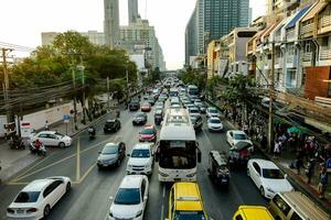 traffic jam in bangkok, thailand photo