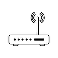 enrutador icono. enrutador relacionado señal línea icono aislado, Wifi enrutador vector