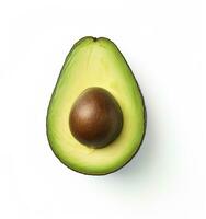 AI generated Avocado on white background. AI Generated photo