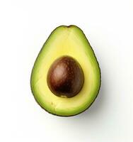 AI generated Avocado on white background. AI Generated photo