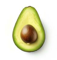 AI generated Avocado on white background. AI Generated photo