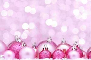 Beautiful Christmas Background, balls and glitter, Awesome decoration photo