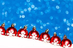 Beautiful Christmas Background, balls and glitter, Awesome decoration photo