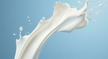 AI generated White milk splash isolated on background, liquid or Yogurt splash,  3d illustration. Generative AI photo