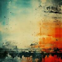 AI generated Abstract grunge background with stains and splashes of paint. Generative ai. photo