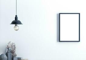 Modern frame on a modern interior decoration elegant simple home photo
