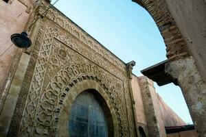 the entrance to the old city of marrakech photo