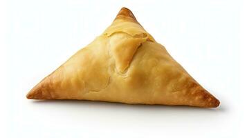 AI generated Tasty samosa isolated on white background.  AI Generated. photo