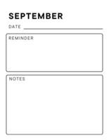 Minimalistic monthly planner page. Notebook pages for notes and goals. planner page template. Modern Business organizer photo