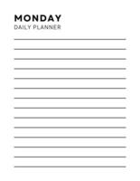 Modern Weekly planner page. Notebook pages for notes and goals. planner page template. Modern Business organizer. photo