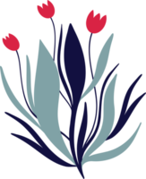 Elegant floral arrangement in Asian style. Cartoon illustration of flower png