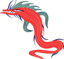 Funny cute red Dragon Monster. Cool illustration in children's cartoon style png