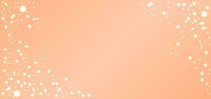 Abstract glowing background with copy space. Pantone 2024 color Peach Fuzz. Vibrant shiny peachy horizontal rectangular web banner. Vector gradient illustration