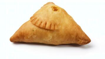 AI generated Tasty samosa isolated on white background.  AI Generated. photo