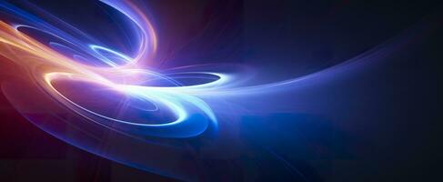 AI generated Neon colored glowing high energy singularity in space, 3D rendering. AI Generated photo