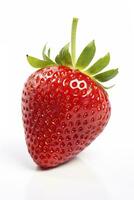 AI generated Strawberry isolated on white background. AI Generated. photo