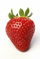 AI generated Strawberry isolated on white background. AI Generated. photo