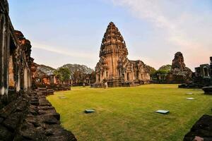 the ruins of angkor wat in thailand photo