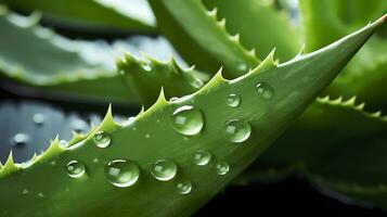 AI generated Visualizing the presentation of the plant Aloe Vera. Generative AI photo