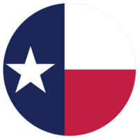 Flag of Texas in circle round shape. State Texas State flag. png