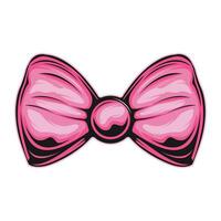 pink bow tie on a white background vector