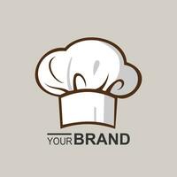 a simple and memorable logo in the shape of a chef's hat vector