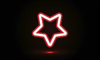 Star light effect background red and white vector