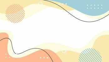 Pastel vector background with wavy shapes and lines. Suitable for covers, poster designs, templates, banners and others