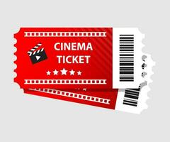 Red cinema tickets illustration Movie tickets vector