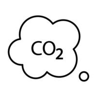 Icon with zero emission symbol concept. greenhouse gas carbon credit design. protect ecological green vector outline. carbon net zero neutral natural. carbon footprint art pictogram