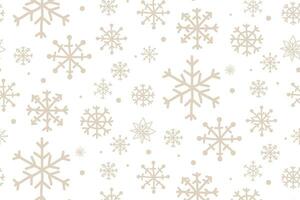 Seamless pattern of hand-drawn snowflakes vector