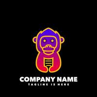 Monkey paper gradient logo vector