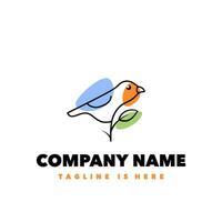 Bird nature symbol logo vector