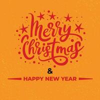 Merry Christmas and Happy New Year Vector Illustration