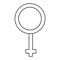 female sign symbol logo icon line doodle vector