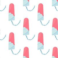 tampon woman period  pattern u blood applicator vector