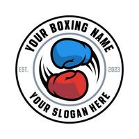 boxeo club logo diseño modelo vector